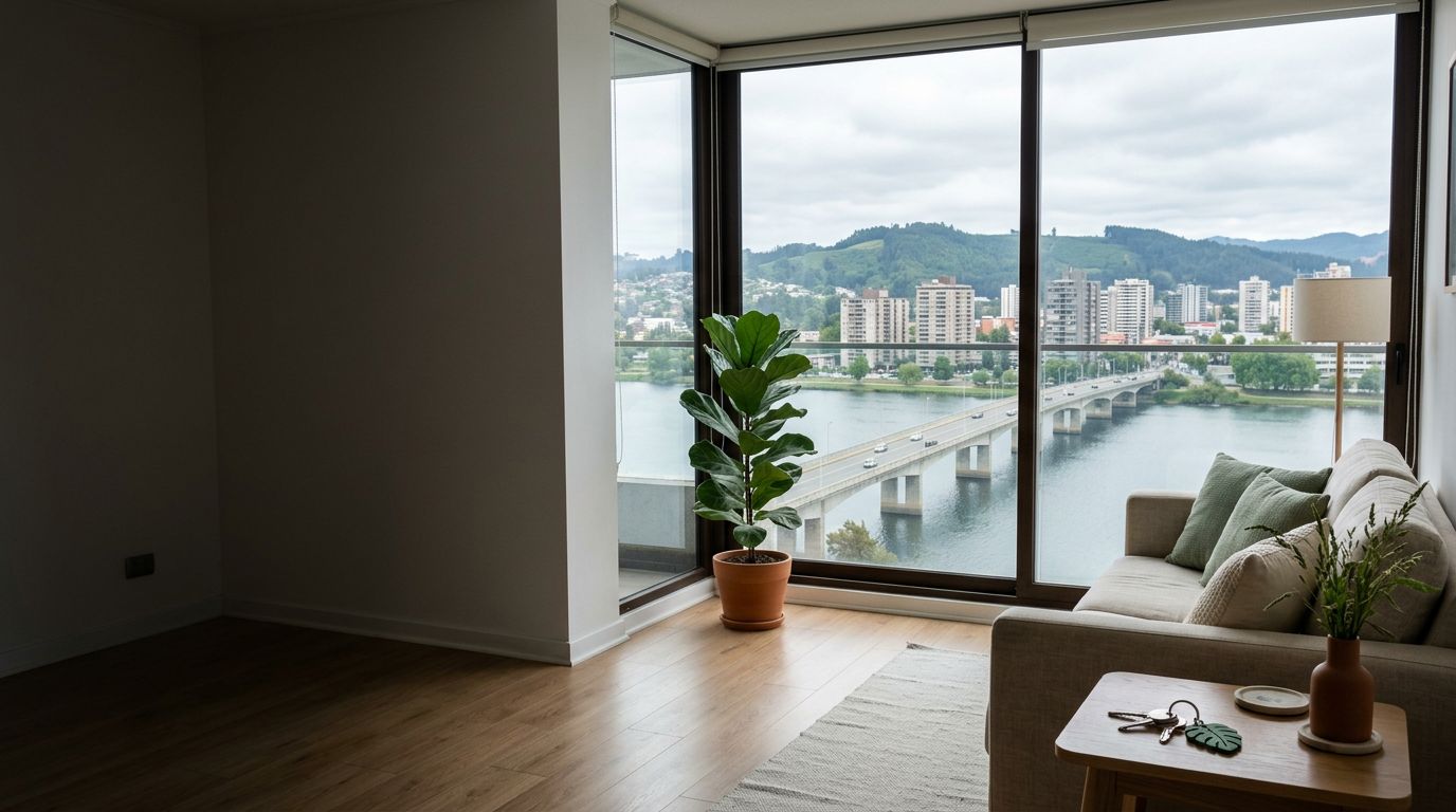 Departamento en arriendo con vista al río Biobío en Concepción